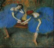 Two Dancers in Blue